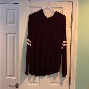 Maroon Hooded Sweater